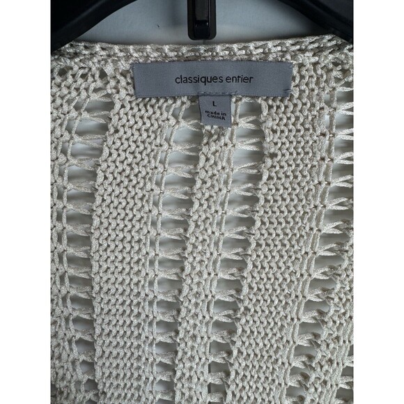 Classiques Entier Ivory Button Knit Cardigan Size: Large NWT $188 - Picture 4 of 6